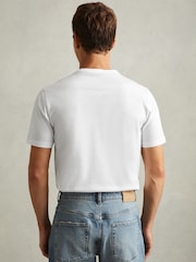Reiss White Capri Cotton Crew Neck T-Shirt - Image 5 of 6