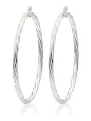 Beaverbrooks Sterling Silver Twist Hoop Earrings - Image 1 of 3