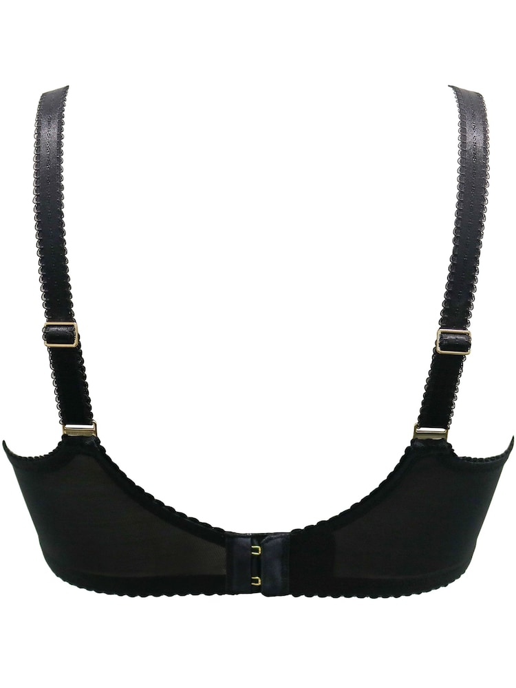 Pour Moi Black Soiree Embroidery Padded Bra - Image 5 of 5