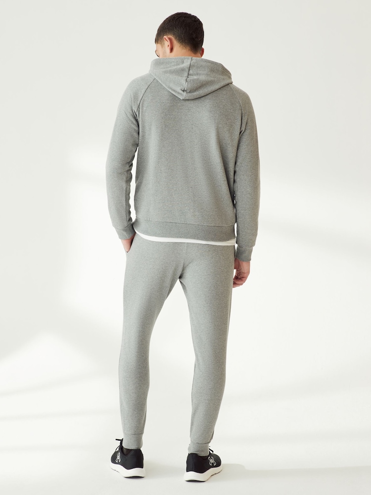 Under Armour Grey/White Under Armour Rival Fleece Tracksuit - Image 2 of 5