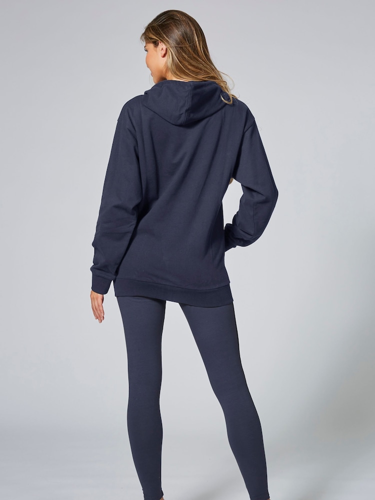 Pineapple Grey Stripe Panel Zip Hoodie - Image 2 of 4