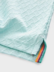 Paul Smith Junior Boys Light Blue Short Sleeve Signature Textured Polo Shirt - Image 7 of 7