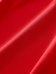 Red Short Sleeve Utility Drawcord Hem Pocket T-Shirt - Image 6 of 6