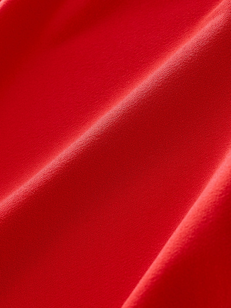 Red Short Sleeve Utility Drawcord Hem Pocket T-Shirt - Image 6 of 6