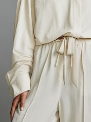 Ecru Relaxed Fit Drawstring Hem Shirt - Image 5 of 7