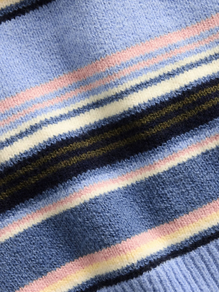 Gap Blue/Pink Stripe CashSoft Zip-Up Knitted Hoodie (4-13yrs) - Image 6 of 6 Gap Blue/Pink Stripe CashSoft Zip-Up Knitted Hoodie (4-13yrs) - Image 6 of 6