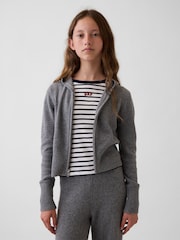 Grå - Gap CashSoft Zip-Up stickad huvtröja (4-13år) - Bild 1 av 6