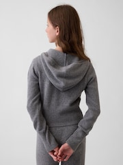 Grå - Gap CashSoft Zip-Up stickad huvtröja (4-13år) - Bild 2 av 6