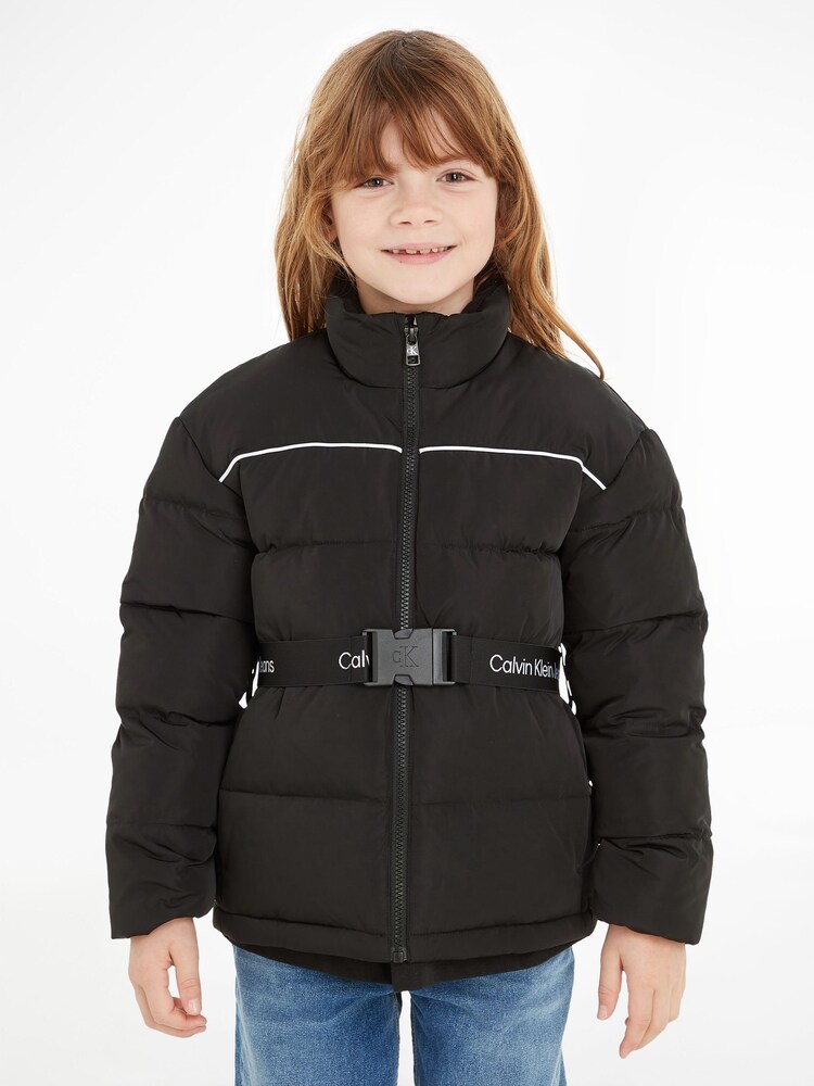 Calvin Klein Jeans Girls Logo Tape Belt Jacket - Image 1 of 6