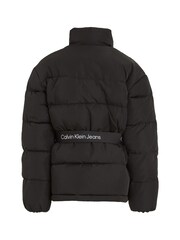 Calvin Klein Jeans Girls Logo Tape Belt Jacket - Image 4 of 6