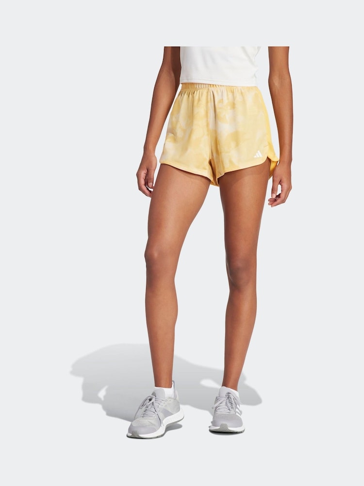 adidas Orange Pacer Essentials Aop Flower Tie Dye Knit Shorts - Image 1 of 3