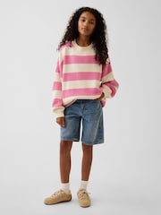 Gap Pink Stripe Oversized Sweater (4-13yrs) - Image 3 of 5