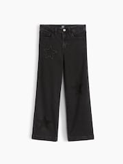 Gap Black Star High Waisted Wide-Leg Ankle Jeans (5-13yrs) - Image 1 of 3