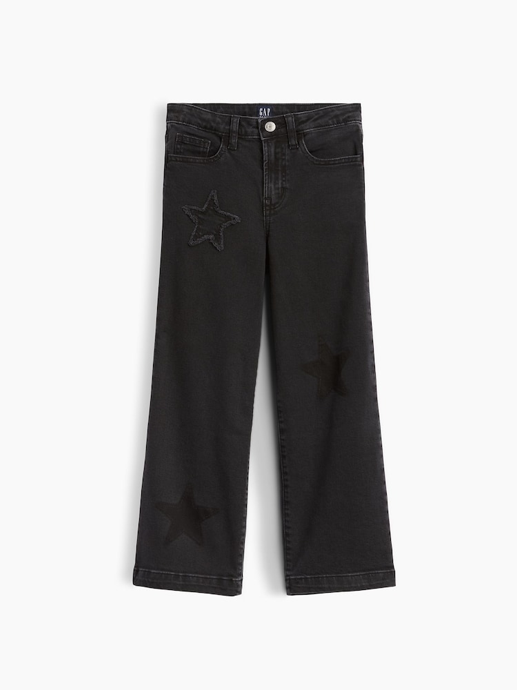 Gap Black Star High Waisted Wide-Leg Ankle Jeans (5-13yrs) - Image 1 of 3 Gap Black Star High Waisted Wide-Leg Ankle Jeans (5-13yrs) - Image 1 of 3