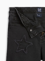 Gap Black Star High Waisted Wide-Leg Ankle Jeans (5-13yrs) - Image 3 of 3