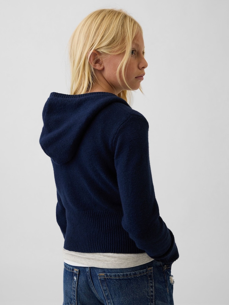 Marin - Gap CashSoft Zip-Up stickad huvtröja (4-13år) - Bild 2 av 6