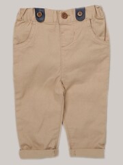 Little Gent Baby 100% Cotton Mock Shirt Bodysuit and Braces Dungarees 3 Piece Gift Set - Image 3 of 4