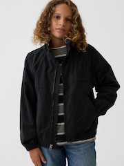 Gap Black Relaxed Track Jacket (4-13yrs) - Image 1 of 5