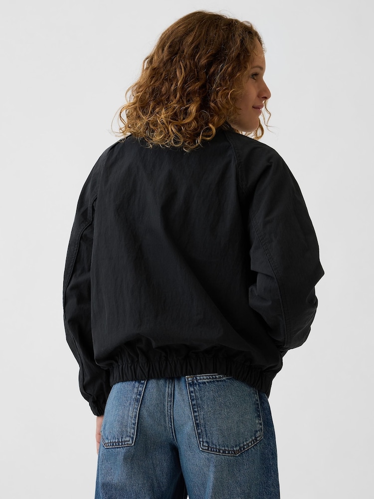 Gap Black Relaxed Track Jacket (4-13yrs) - Image 2 of 5 Gap Black Relaxed Track Jacket (4-13yrs) - Image 2 of 5
