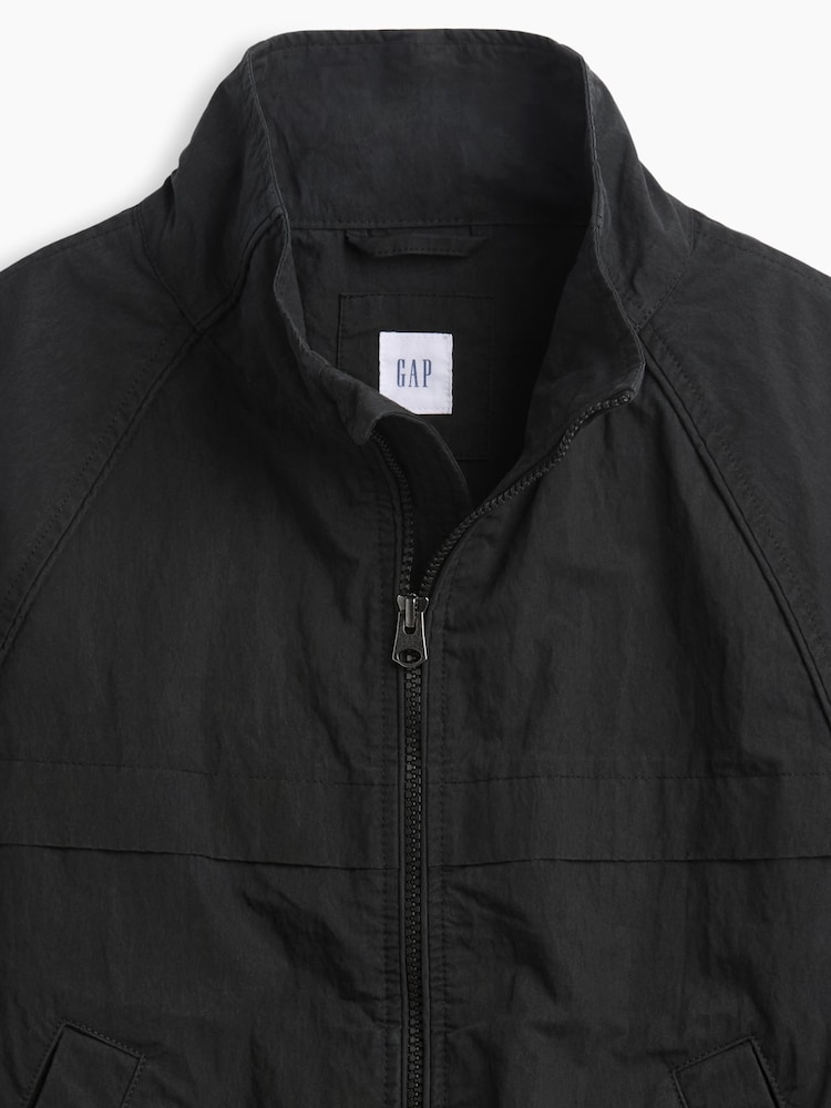 Gap Black Relaxed Track Jacket (4-13yrs) - Image 5 of 5 Gap Black Relaxed Track Jacket (4-13yrs) - Image 5 of 5