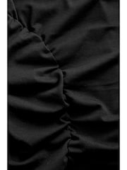 Black Ruched Cap Sleeve Top - Image 6 of 6