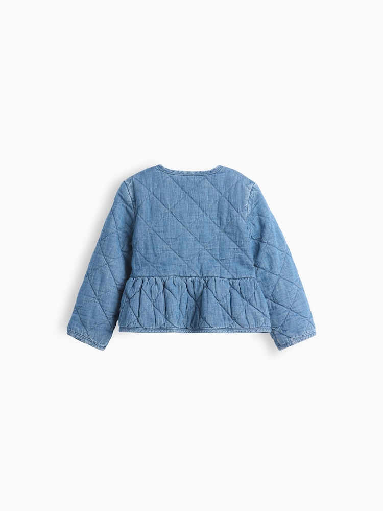 Gap Blue Quilted Denim Jacket - Image 2 of 2 Gap Blue Quilted Denim Jacket - Image 2 of 2