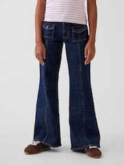 Gap Dark Wash Low Rise Relaxed Flare Jeans (5-13yrs) - Image 3 of 6