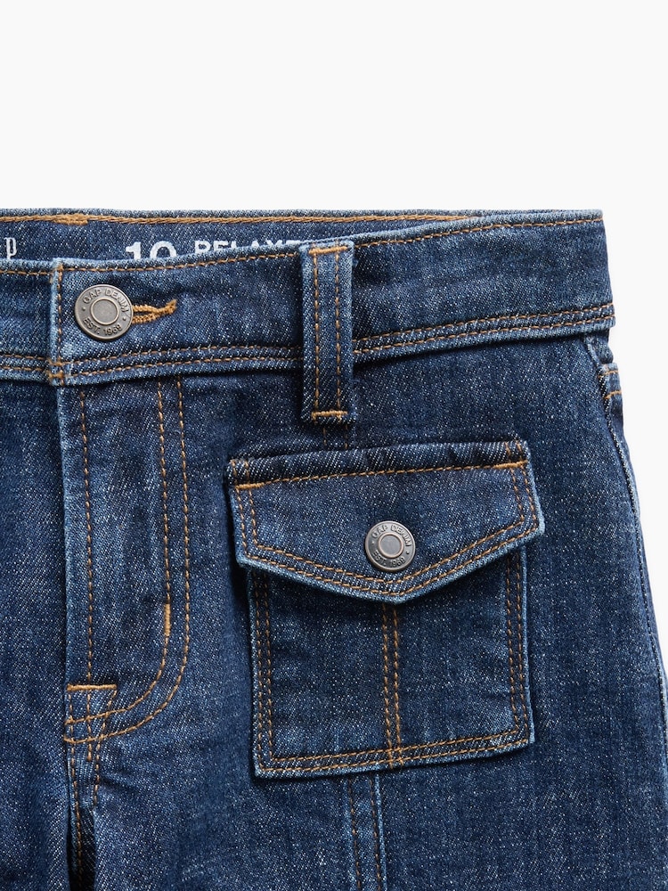 Gap Dark Wash Low Rise Relaxed Flare Jeans (5-13yrs) - Image 6 of 6 Gap Dark Wash Low Rise Relaxed Flare Jeans (5-13yrs) - Image 6 of 6
