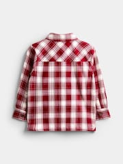 JoJo Maman Bébé Dark Red Check Shirt & Trouser Set - Image 4 of 8