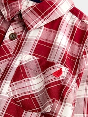 JoJo Maman Bébé Dark Red Check Shirt & Trouser Set - Image 7 of 8