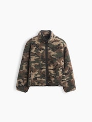 Gap Green Camo Sherpa Relaxed Camo Zip-Up Fleece (4-13yrs) - Image 4 of 5