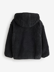 Gap Black Sherpa Zip-Up Hooded Fleece (4-13yrs) - Image 2 of 4
