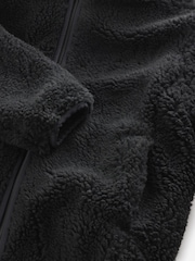 Gap Black Sherpa Zip-Up Hooded Fleece (4-13yrs) - Image 3 of 4