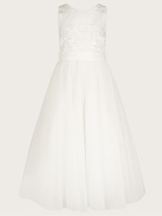 Monsoon Natural Odette Alice Tulle Maxi Dress - Image 1 of 3