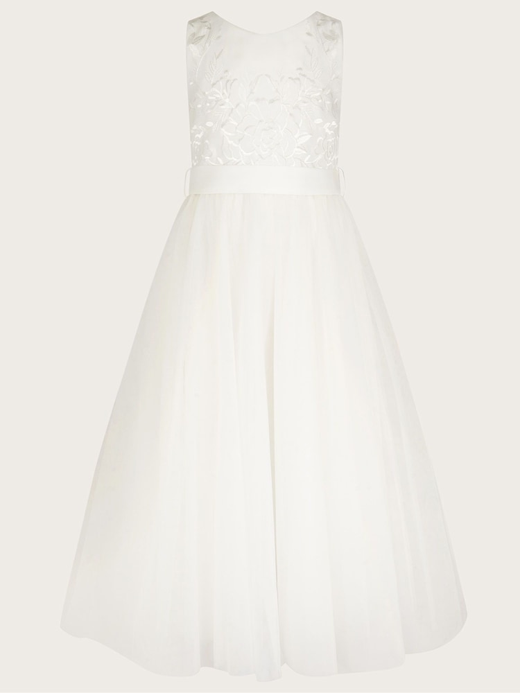 Monsoon Natural Odette Alice Tulle Maxi Dress - Image 1 of 3