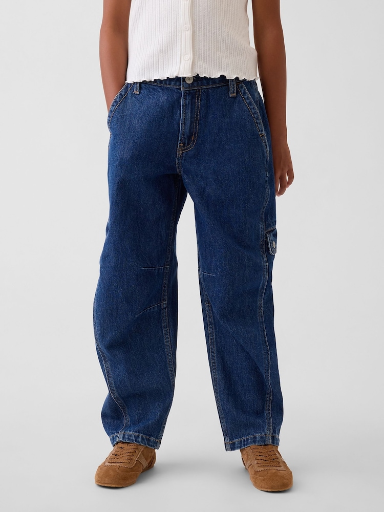 Mörk tvätt - Gap Barrel Cargo Jeans (5-13år) - Bild 1 av 5