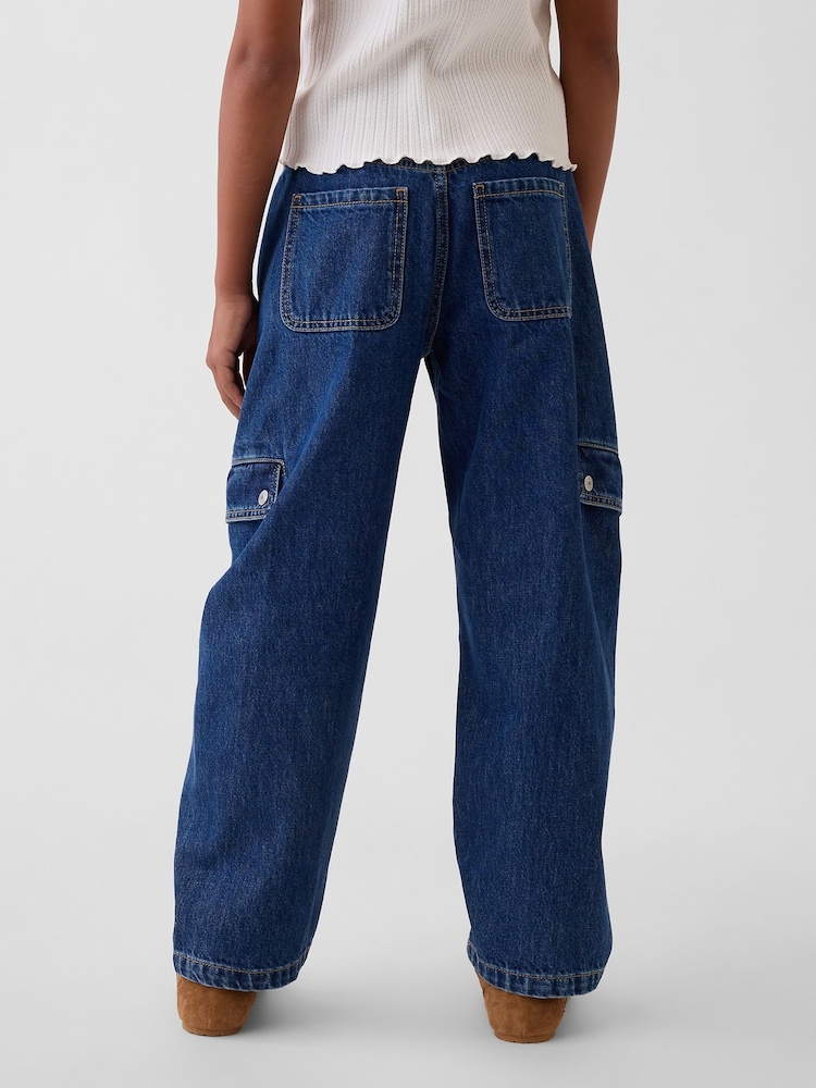 Mörk tvätt - Gap Barrel Cargo Jeans (5-13år) - Bild 2 av 5