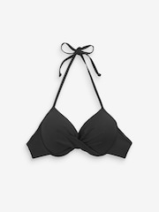 Black Padded Wired Plunge Bikini Top - Image 5 of 5
