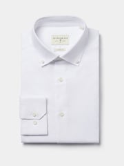 Peckham Rye White Oxford Long Sleeve 100% Cotton Shirt - Image 5 of 7