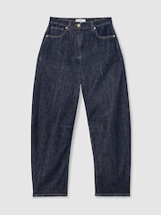 Reiss Dark Blue Levitt Petite Barrel-Leg Jeans - Image 2 of 8