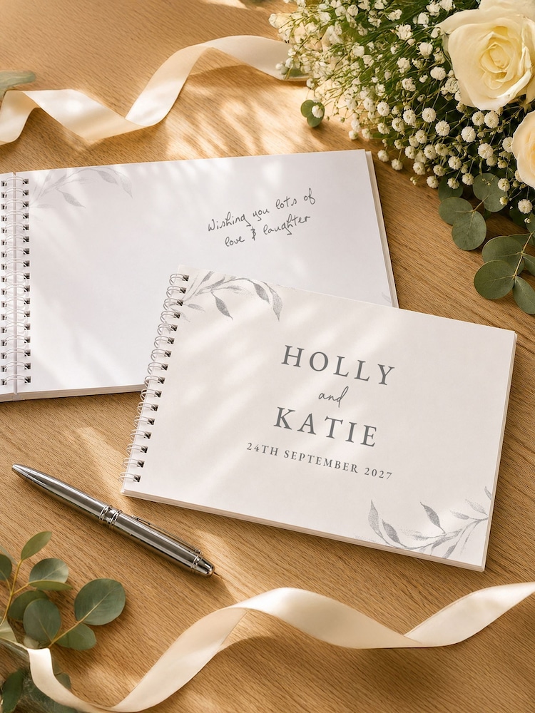 Personalised Botanical Guest Book by PMC - Image 2 of 4 Personalised Botanical Guest Book by PMC - Image 2 of 4