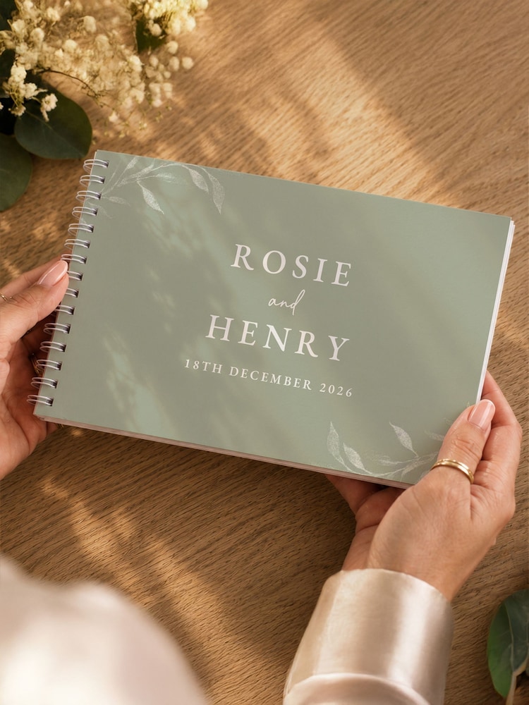 Personalised Botanical Guest Book by PMC - Image 1 of 4 Personalised Botanical Guest Book by PMC - Image 1 of 4