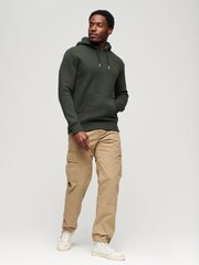Superdry Dark Olive Marl Essential Logo Hoodie - Image 2 of 6