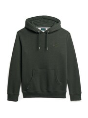 Superdry Dark Olive Marl Essential Logo Hoodie - Image 4 of 6