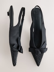 Black Forever Comfort® Heatseal Slingback Flats - Image 2 of 5