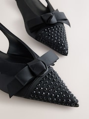 Black Forever Comfort® Heatseal Slingback Flats - Image 4 of 5