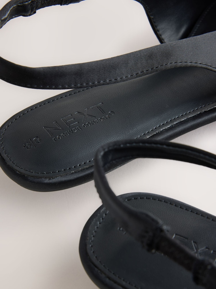 Black Forever Comfort® Heatseal Slingback Flats - Image 5 of 5