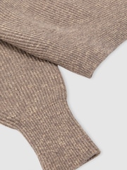 Reiss Twyla Wool-Cotton Rib-Knit Open-Collar Jumper - Պատկեր 7 7-ից