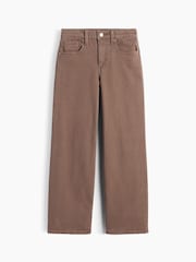 Gap Light Brown Low Rise Stride Bow Pocket Wide-Leg Jeans (5-13yrs) - Image 1 of 2
