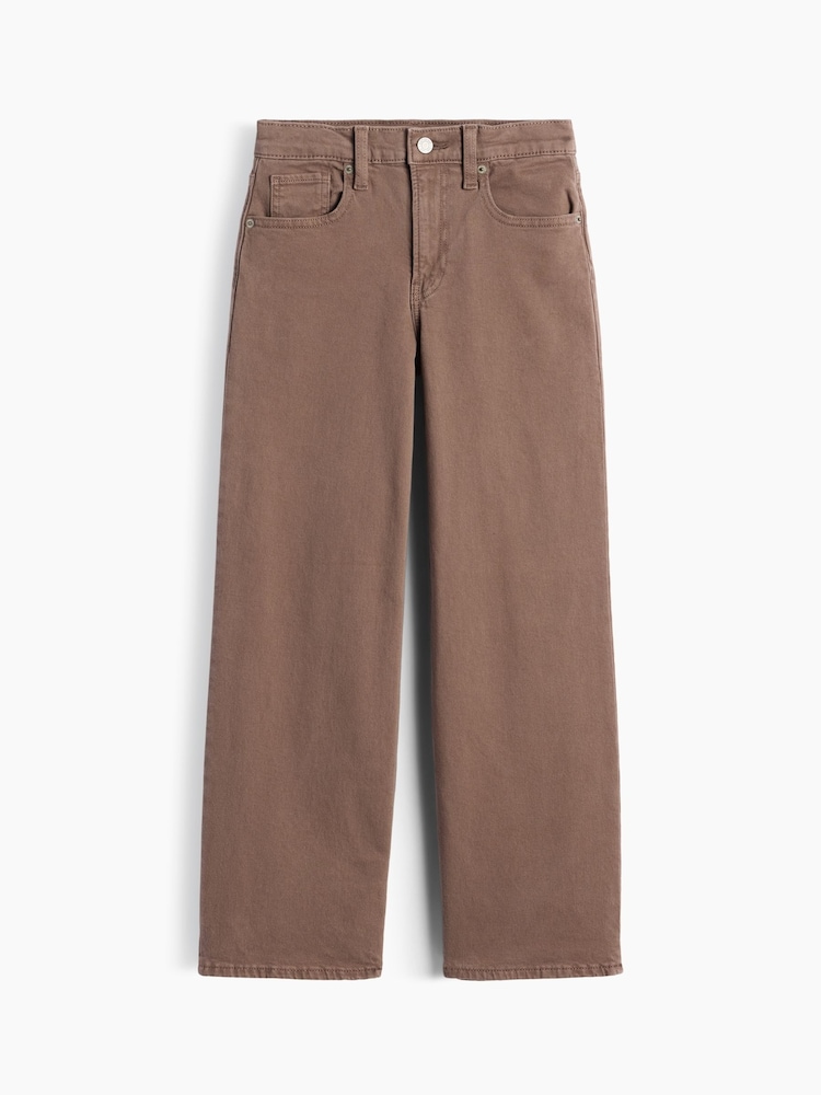 Gap Light Brown Low Rise Stride Bow Pocket Wide-Leg Jeans (5-13yrs) - Image 1 of 2